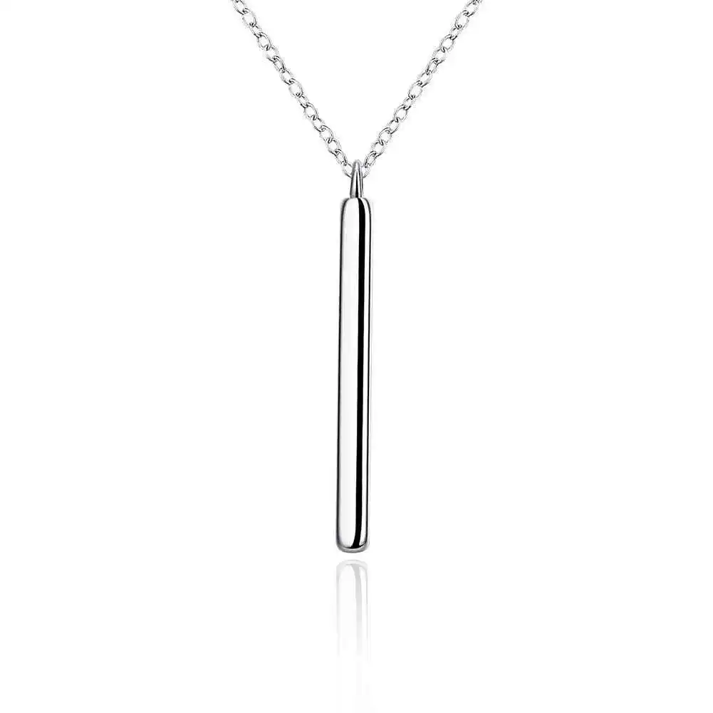 Женская Длинная подвеска с посеребренным покрытием длина 4 5 см прямая 18 дюймов