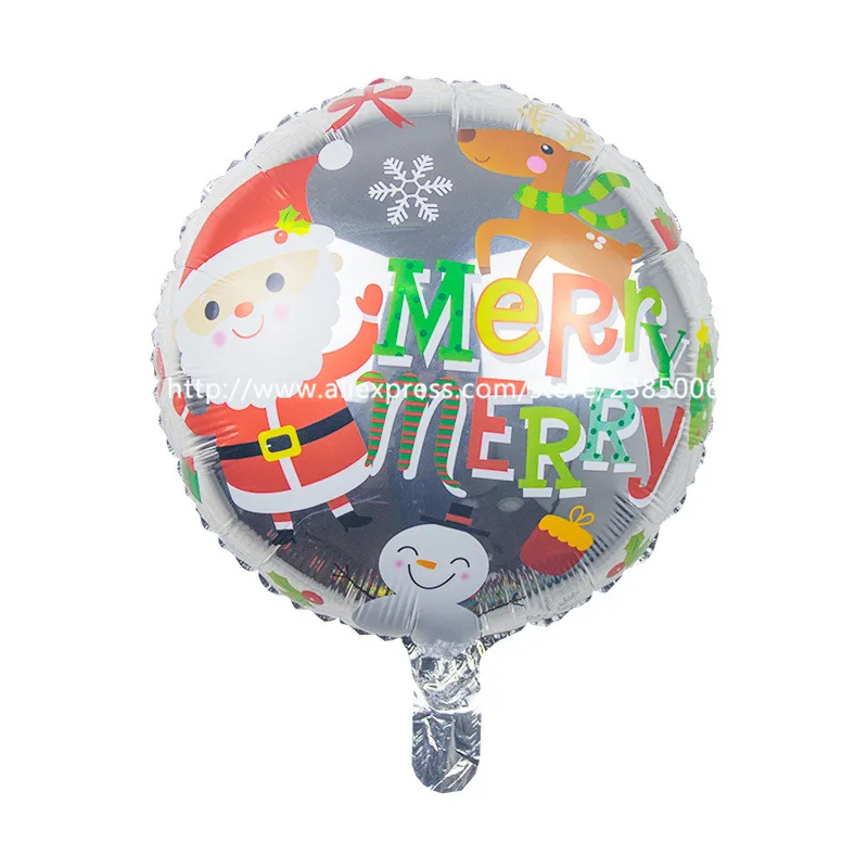 

25pcs/lot 18inch Merry Christmas Snow White foil balloon Aluminum balloons Christmas balloon for party decoration globos