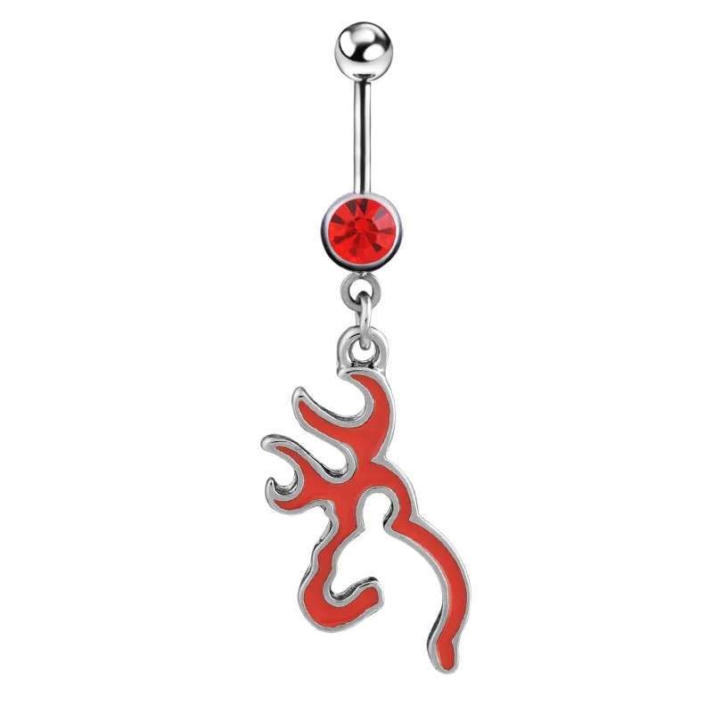1 шт. простой пирсинг пупка с горячим огнем номбрил шесть цветов Кристальные