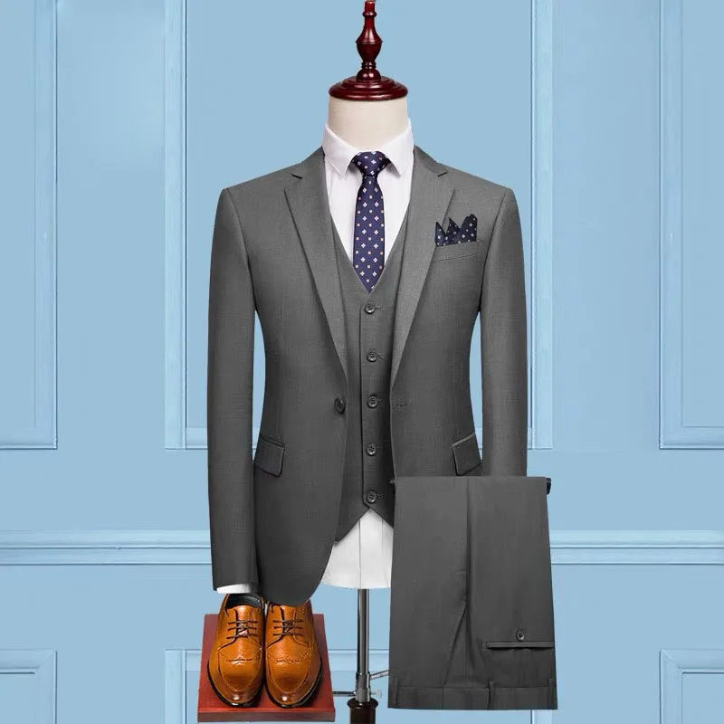 2019 итальянская Роскошная бежевая куртка брюки торжественное платье мужской