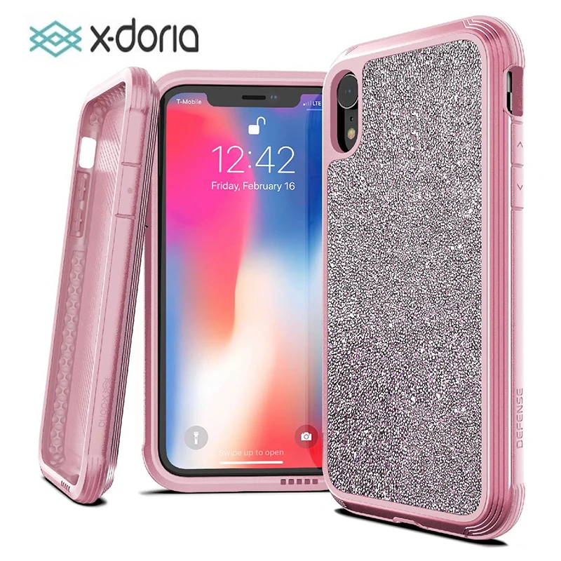 X-Doria Defense Lux чехол для iPhone X XR XS Max военный класс падение протестированный футляр для телефона для iPhone XR XS Max Алюминиевый Чехол