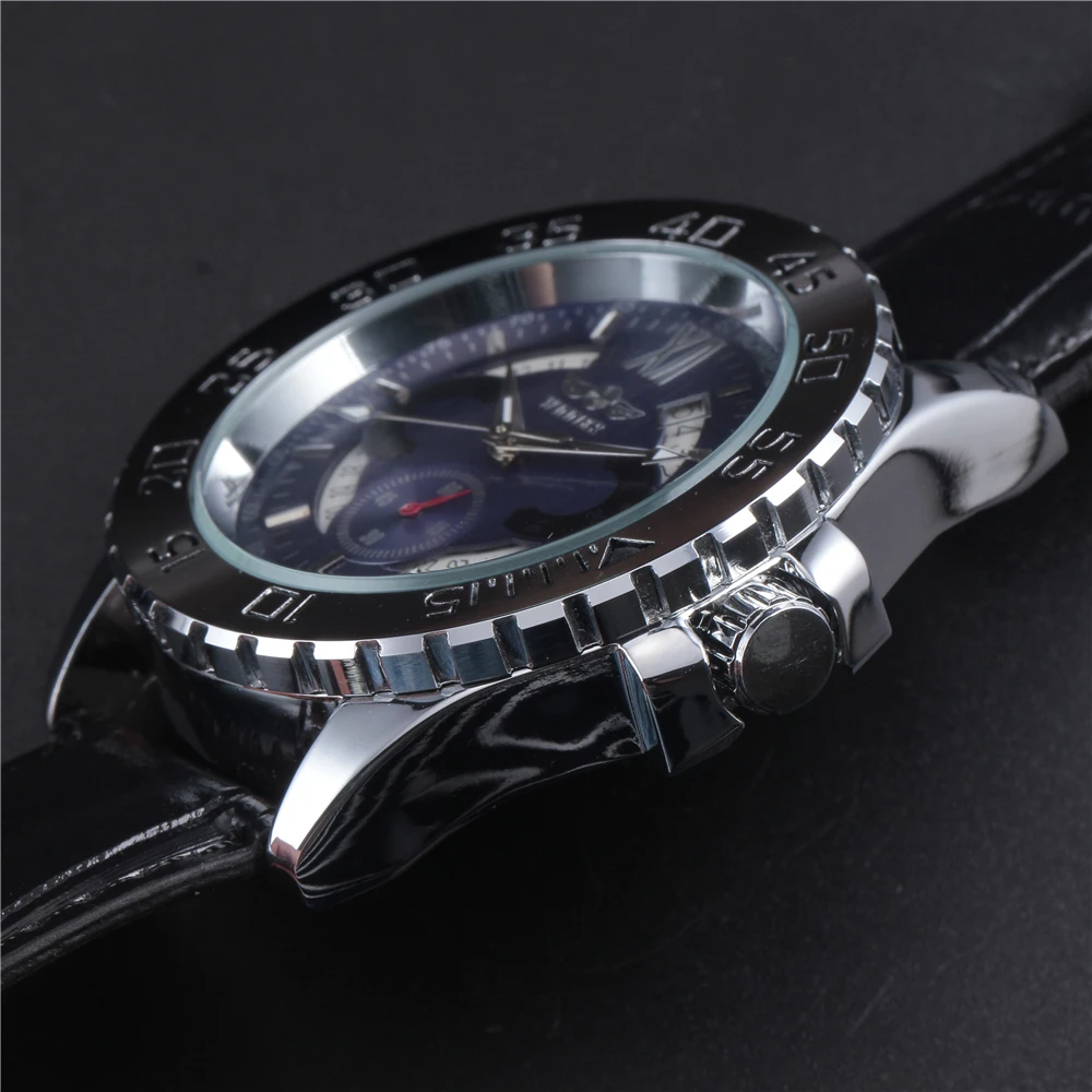 Роскошный бренд Winner Модный повседневный хронограф из нержавеющей стали