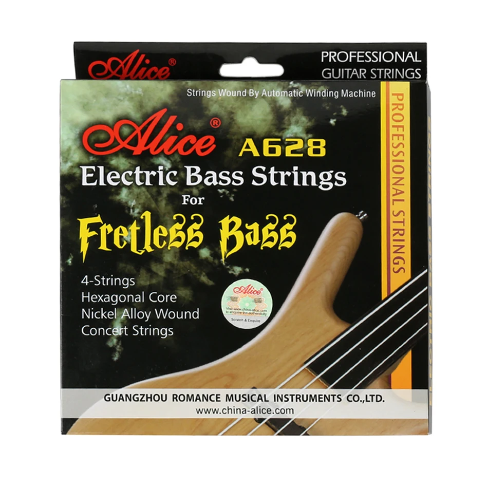 Алиса A628 Fretless 4 струны для электрической бас-гитары полный набор Strings