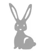 rabbit Свинья, для рукоделия, металлические режущие штампы, форма для вырезания кроликов, лисичек, оленей, ежиков, скрапбукинга, бумажный нож, трафареты - Цвет: rabbit