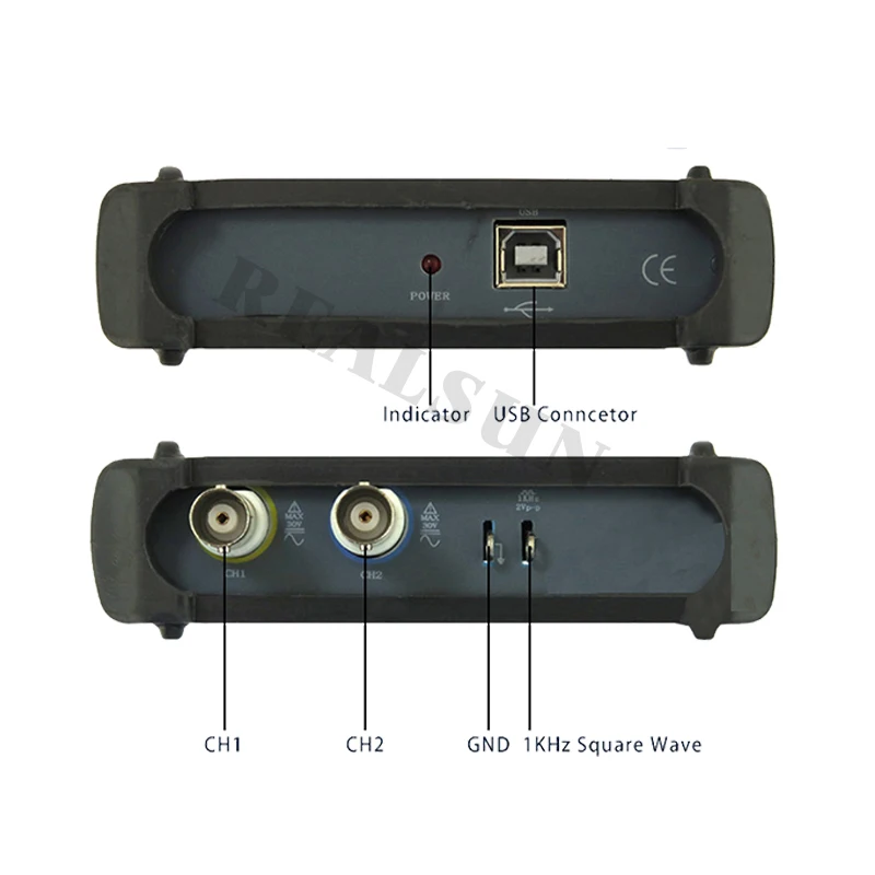 ISDS210A портативный цифровой осциллограф на ПК USB 2 канала 40 м 100 мс/с анализатор