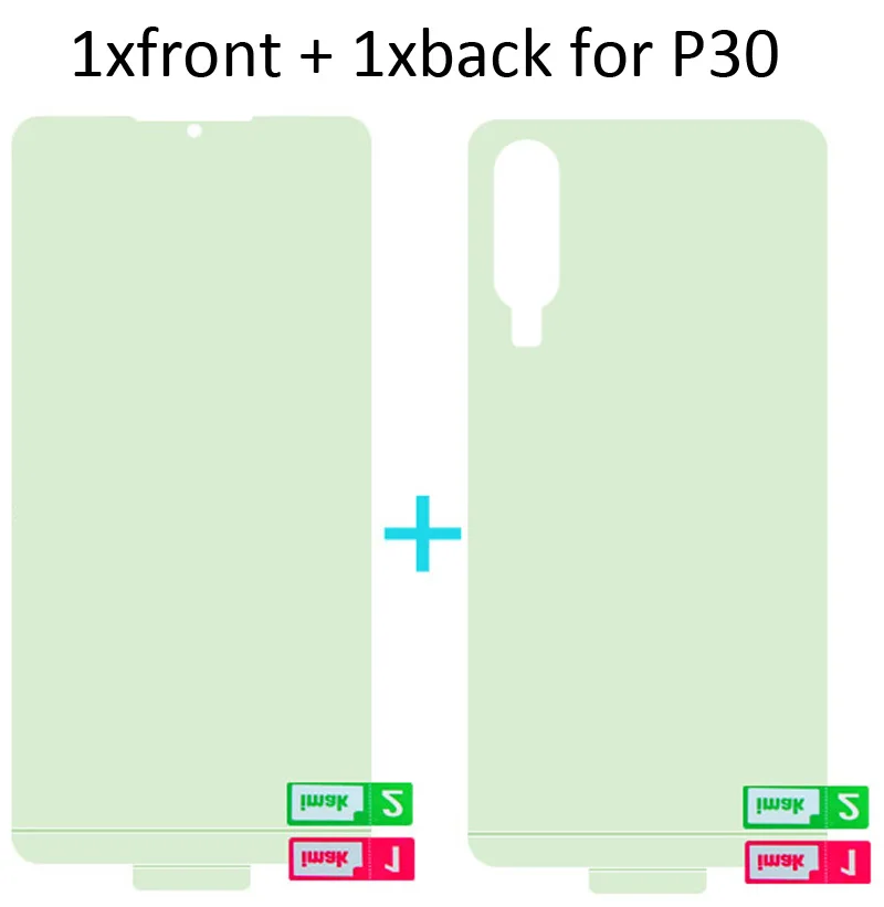 1xfront 1xback Imak Гидрогелевая пленка для huawei P30 Pro Lite задняя Передняя Задняя Защитная Прозрачная Олеофобная пленка - Цвет: 1xfront 1xback