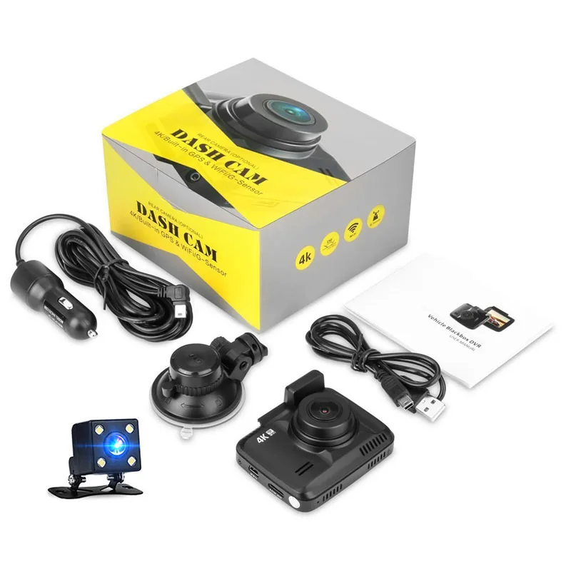 XST 2 4 дюймовый FHD 4K 2160P Novatek 96660 Автомобильный видеорегистратор с Wi Fi GPS навигацией