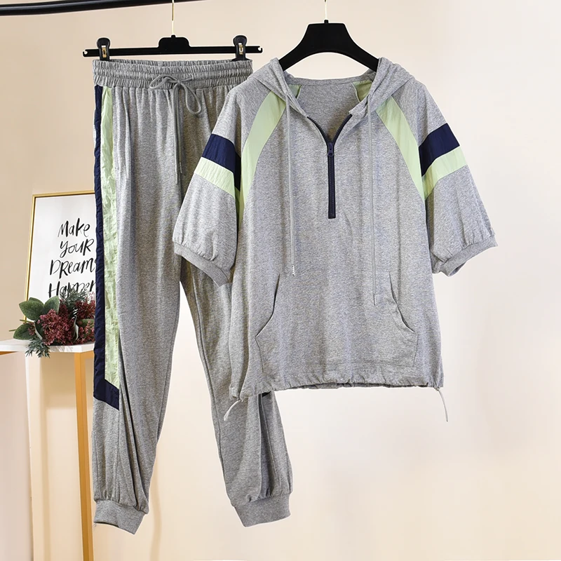 

Leisure Hooded Tracksuit For Women Two Piece Outfits 2 Piece Set Women Top&pants Set Tracksuits Ensemble Femme Deux Pieces