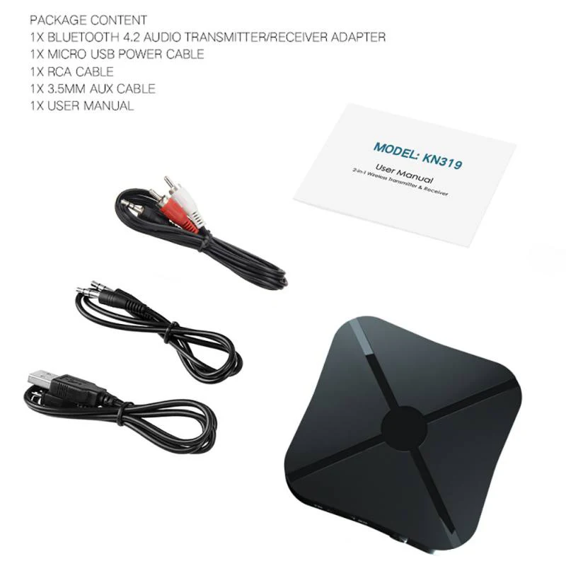 2 In 1 Audio Bluetooth Adapter Receives Transmit Transceiver Receiver Transmitter 4.2 3.5mm PK B6 | Электроника