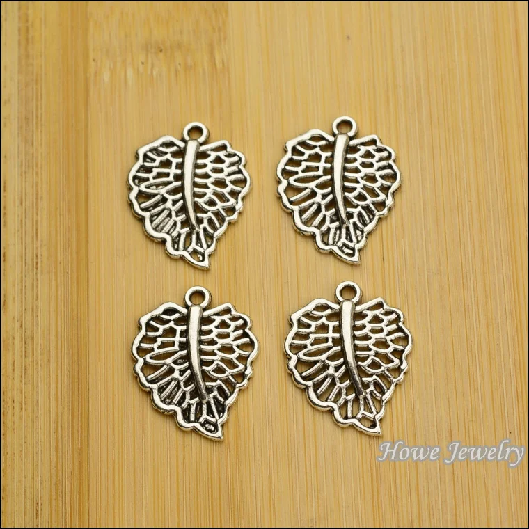 24 шт. винтажные античный серебряный шарм-подвески из цинкового сплава в форме
