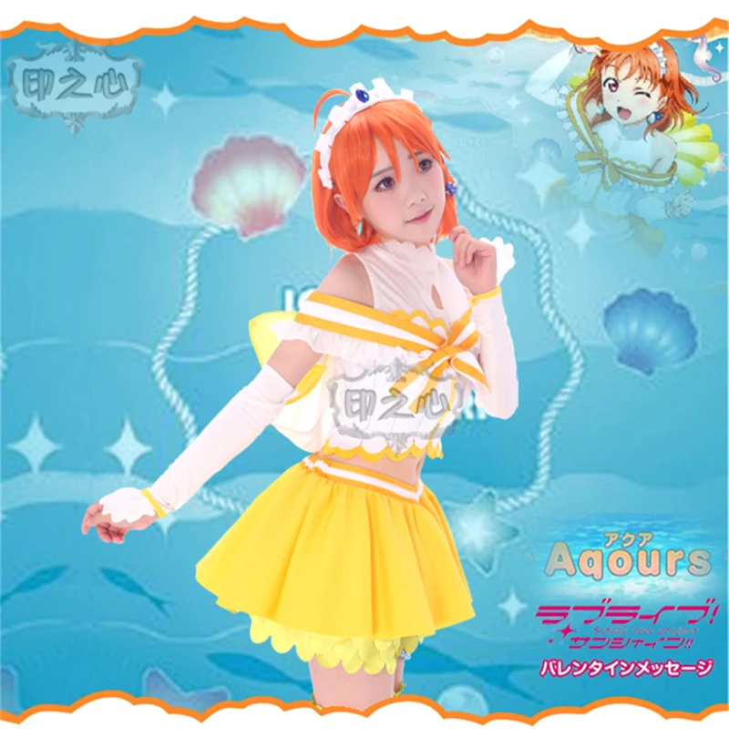 Аниме Love Live Sunshine Aqours Takami Chika Koibininaritai аквариум косплей костюм униформы костюмы