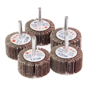 DRELD 5 шт. Аксессуары Dremel шлифовальная наждачная бумага с откидной головкой 50 мм + оправка 6 мм для вращающегося инструмента мини-дрели с зернистостью 120