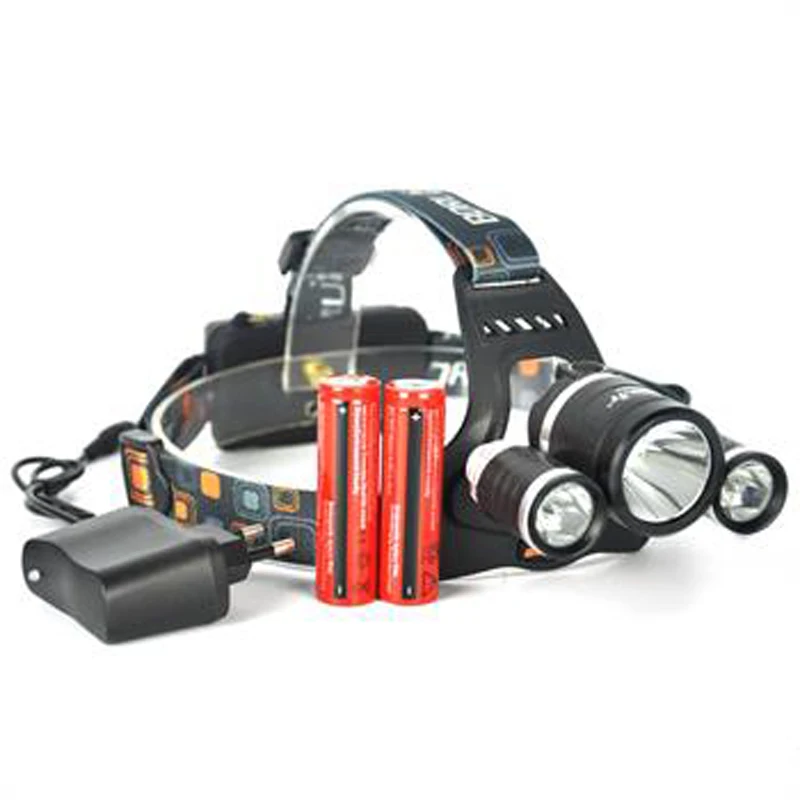 BORUIT 6000LM 3X XML T6 светодиодный налобный фонарь 4 режима + зарядное устройство