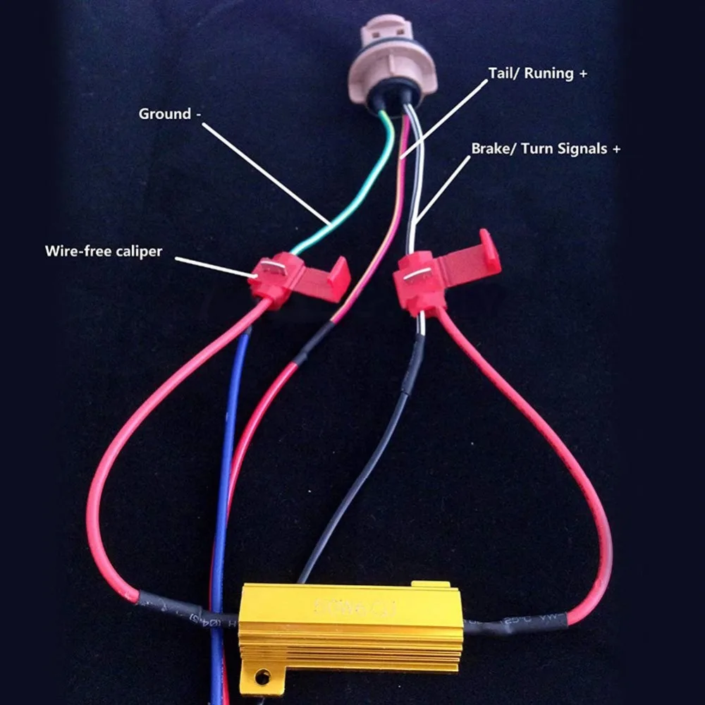 2pcs 50W 6ohm Load Resistors Prevent or Fix Car LED Turn Signal Bulb Hyper Flash Fast Blink Error Code on Dashboard | Автомобили и
