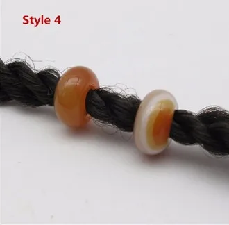 2pcs Style 4 2 шт./упак. из натурального камня разных 11 видов стилей, подвязанные лентой, с объемной волной, дредлоки, для увеличения объема, бусины кольца трубки для ювелирных изделий, дредлоки, для увеличения объема, аксессуары - Цвет: 2pcs Style 4