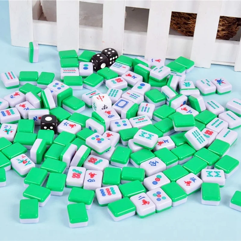 HOT-New Mini Mahjong Chinese Family Board Games Portable Set Antique Game | Дом и сад