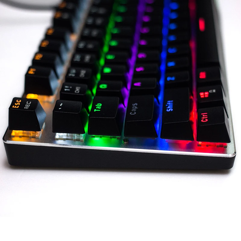USB Проводная игровая клавиатура Механическая металлическая 87 клавиш