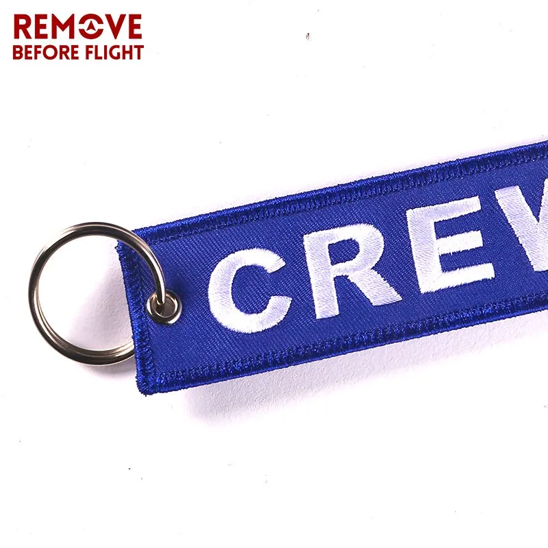 3 PCS/LOT Blue Crew Keychain for Motorcycle Keychains llaveros Luggage Tag Embroidery Key Chain Fashion Jewelry Wholesale | Украшения и