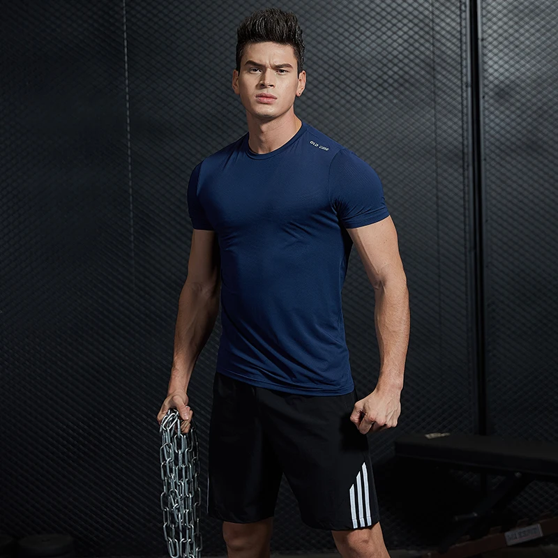 IFRICH 2 Pieces Quick Drying T Shirt and Shorts for Couple Tshirts Men Reflective Fitness Casual T-shirt Summer Sports Running | Мужская