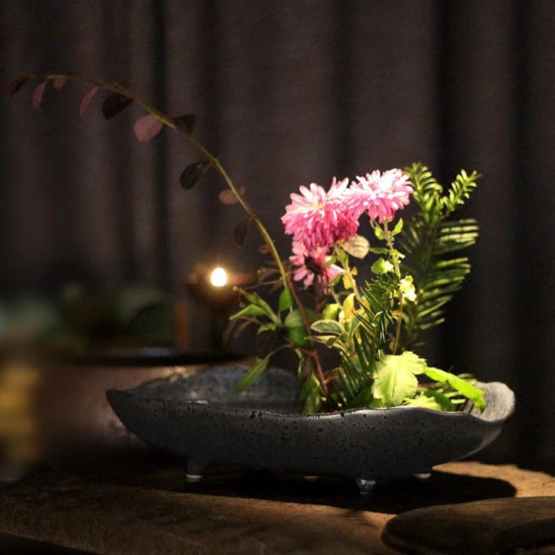 Жесткая керамическая ваза для цветочных горшков Jardiniere Ikebana Kenzan Керамическая