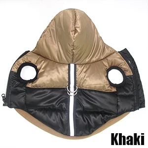 Khaki Теплое пальто для кошек, куртка, костюм, зимняя одежда для домашних животных, мягкая хлопковая одежда для кошек, жилет для маленьких кошек, как жгут - Цвет: Khaki