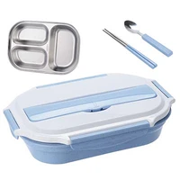 hs040 fashionlunch box food container 304 stainless steel 3 grids box 27206cm