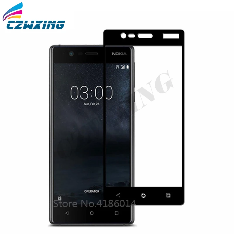 Закаленное стекло для Nokia 3 Защита экрана Nokia3 2017 TA-1032 TA-1020 полное покрытие |