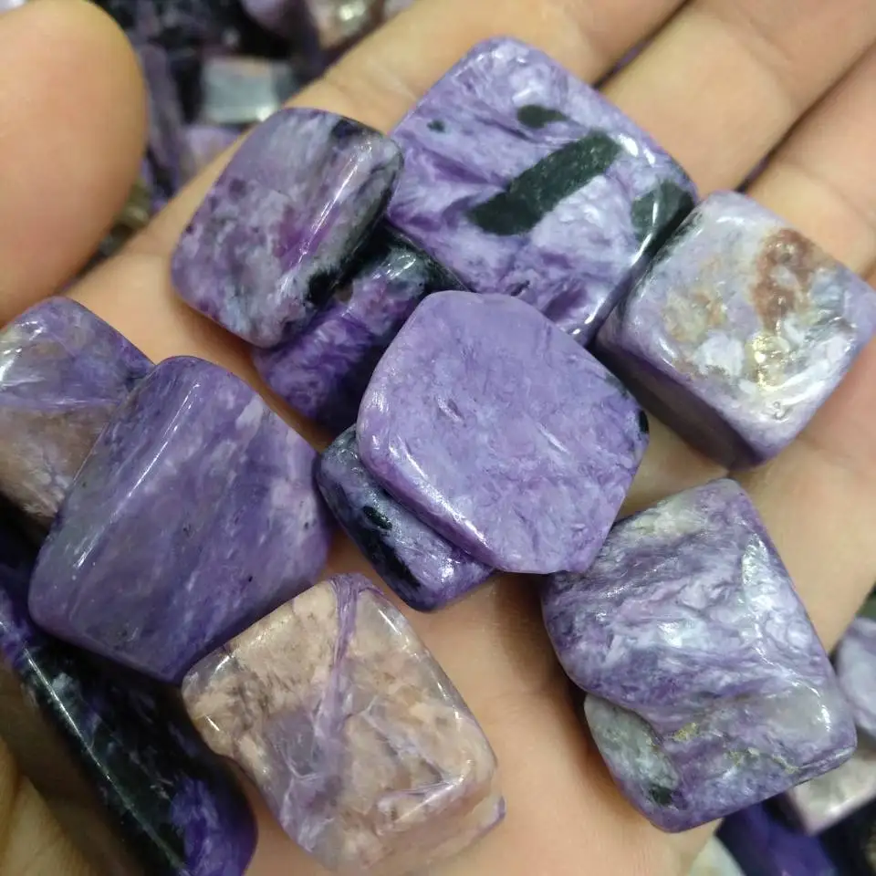 Натуральный идеальный драгоценный камень Charoite Хрустальный гравий полированный