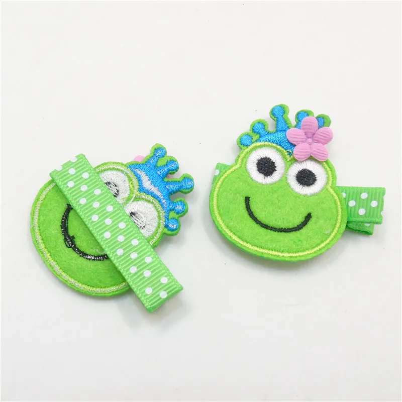 10 парт/лот вышивка мультяшная лягушка женская с розовым цветком милый Dot Koala