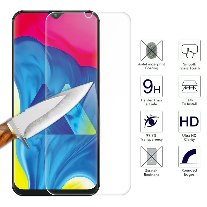 Для samsung Galaxy A30 A50 M10 M20 защитная пленка из закаленного стекла A10 A9Pro A7 A6 A8 Plus закаленное защитное стекло