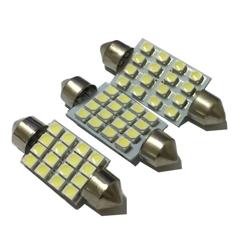 500 шт./лот Автомобильный светодиодный фестон c5w 31 мм 36 39 41 16 SMD 1210 светодиодная