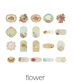 flower 40 шт./упак. Ретро номер Золотой Стикеры дневник маркер планировщик Стикеры s для скрапбукинга, школьные принадлежности пуля журнал sl1843 - Цвет: flower