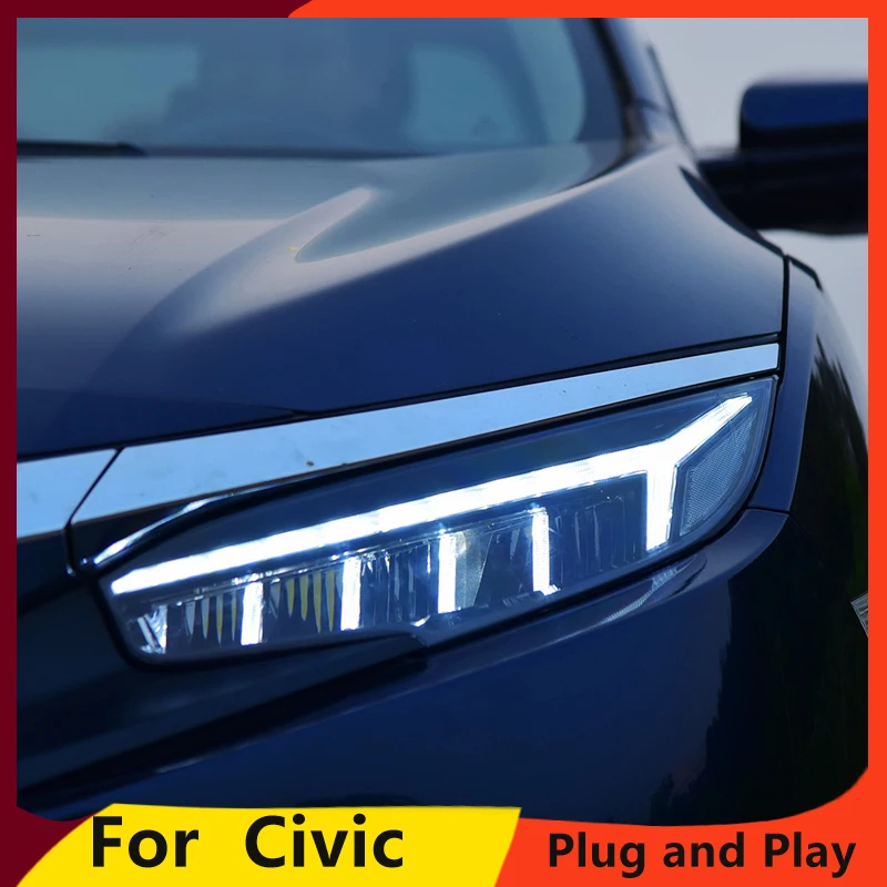 Автомобильный Стайлинг для новой Honda Civic 2015 2018 фары civic DRL Объектив новые