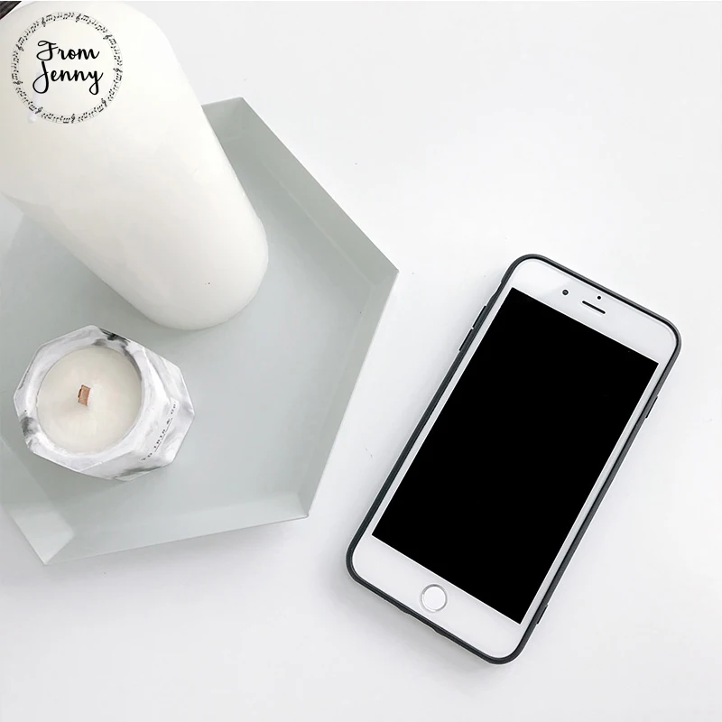 От Jenny серый письмо чехол для iphone X 8 плюс 6 мягкий ТПУ задняя крышка 7 plus S + простой |