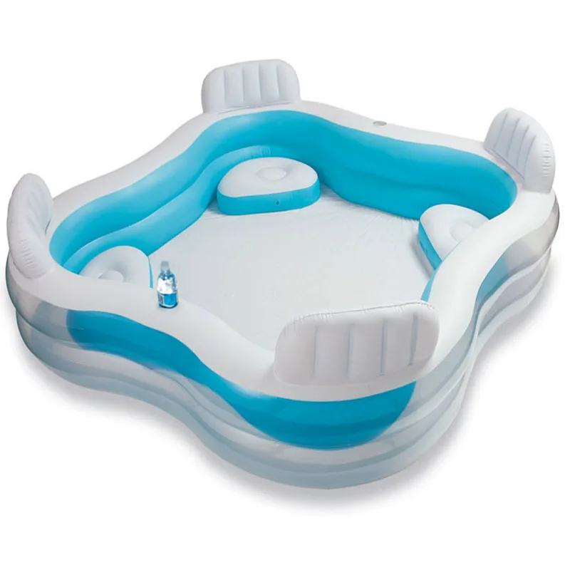 INTEX 229*229*66 см сиденье спинки бассейн большой Zwembad Piscine Gonflable детский с