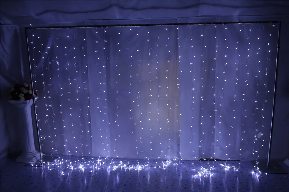 

3X6M 110V/220V 600 LED String Lights\Curtain Lights For Wedding Event&Party&Backdrop Curtain Decoration