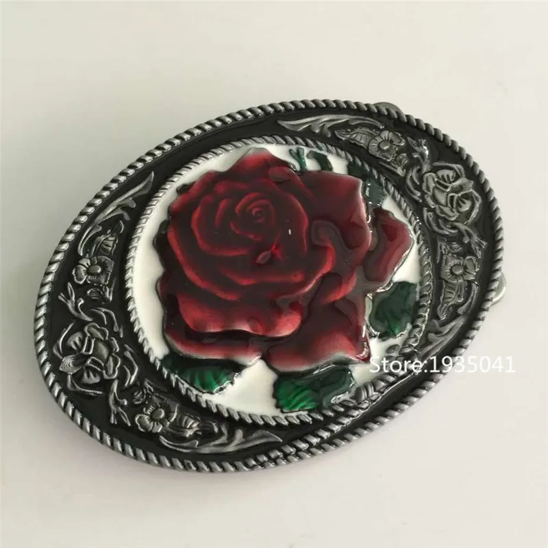 Пряжка для ремня женская из сплава классическая застежка с цветком розы подходит