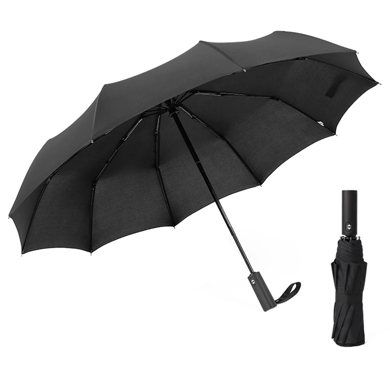 

Wind Resistant Folding Automatic Umbrella Rain Women Auto Luxury Big Windproof Umbrellas Rain For Men Black Coating 12K Parasol