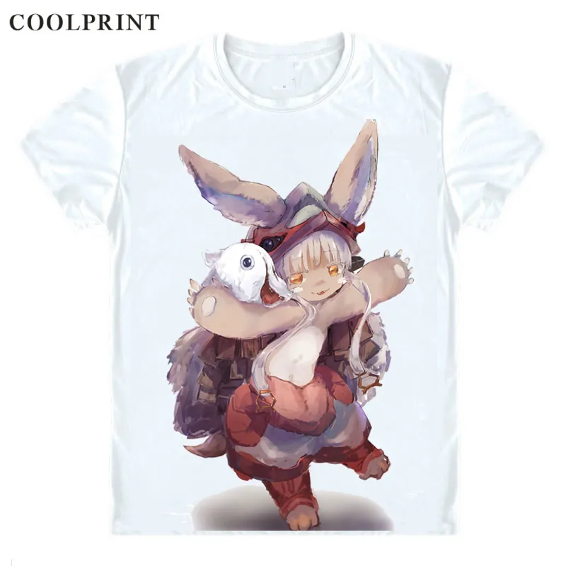 Футболка Coolprint Nanachi в виде кролика сделанная бездне Meido in Abisu мужская повседневная