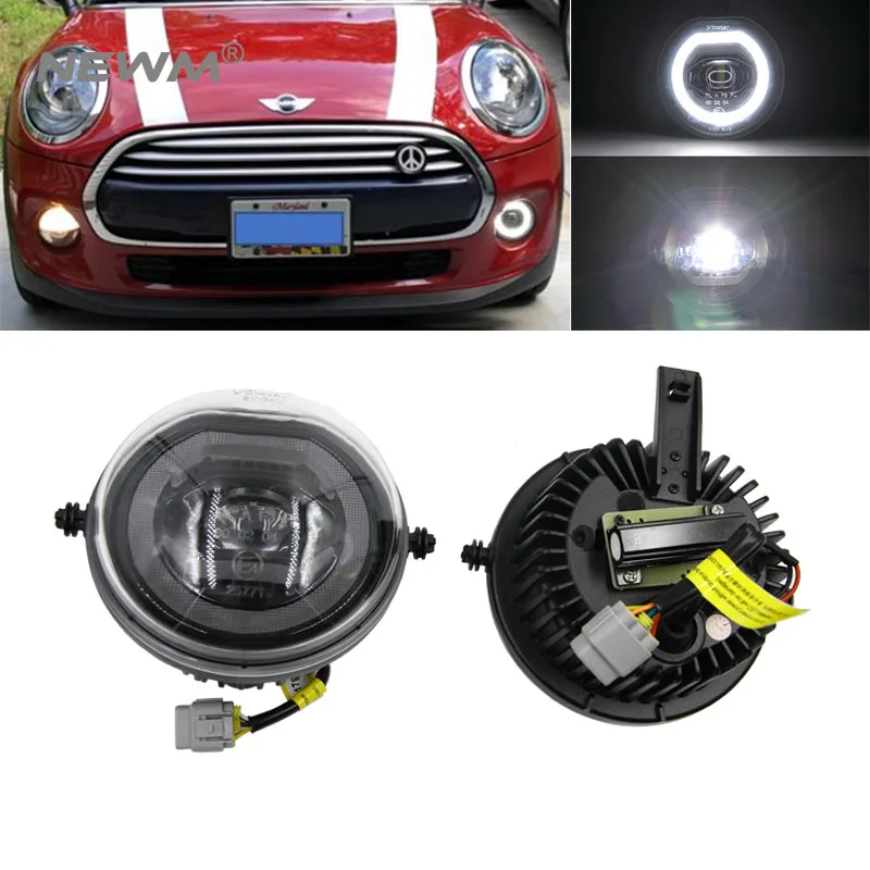 2pcs LED Halo Ring DRL Daytime Running Fog Lamp For MINI Cooper F54 Clubman F55 F56 F57 Cabrio 2014 2015 2016-2018 Parking Light