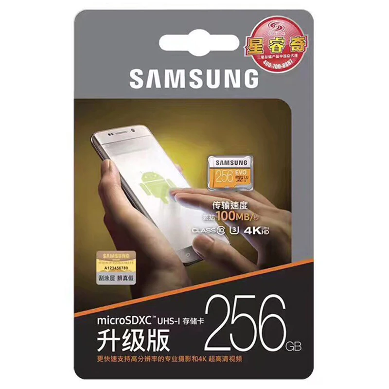 Карта памяти MicroSD SAMSUNG EVO micro SD Card 64 г 128 U3 в формате 4K UHD, Class10 UHS-I 100 МБ/с. SDXC карты флэш-памяти 32 Гб U1 FHD SDHC 95 МБ/с. TF карты