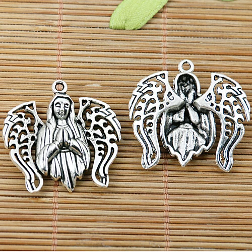 

10pcs Tibetan silver wing the Madonna charms EF2051