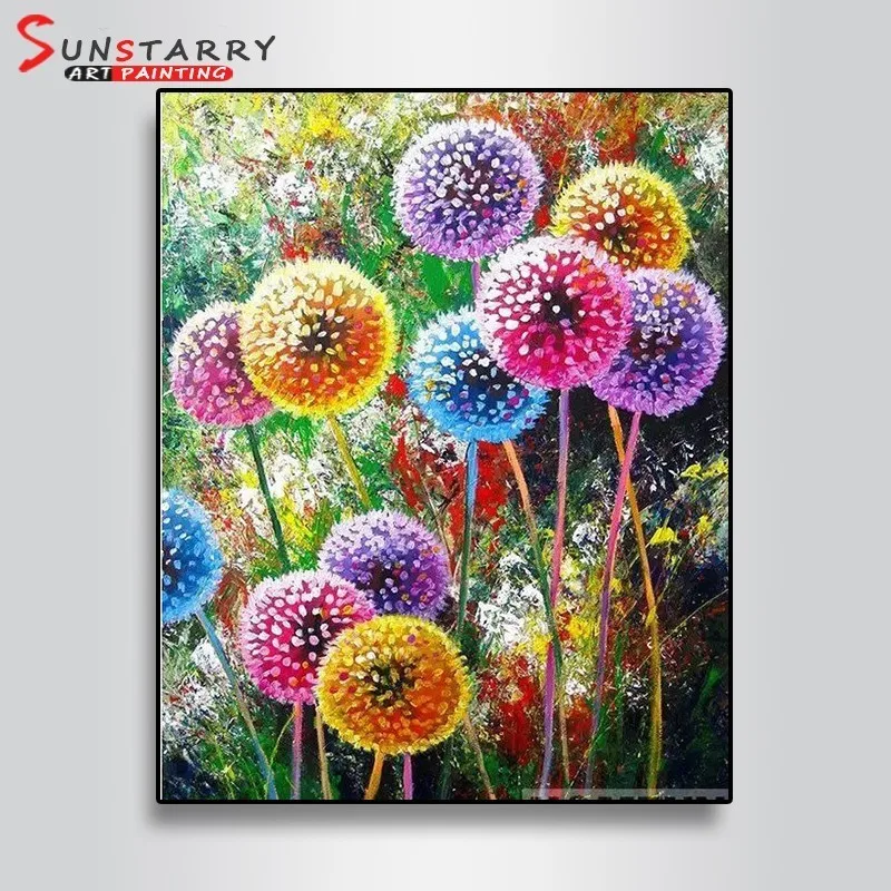 Sunstarry 5D DIY полная круглая дрель с бриллиантом нефтяной лак Одуванчик алмазная