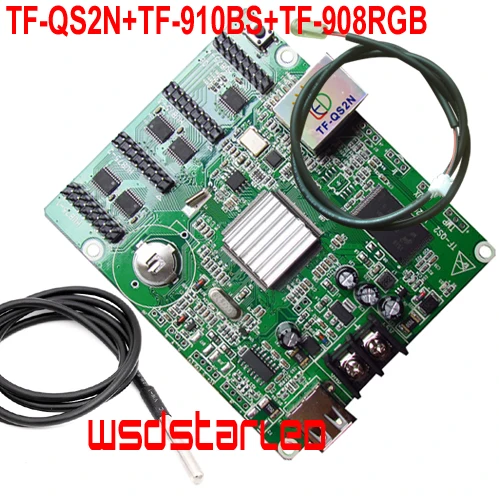 TF QS2N + 910BS 908RGB датчик яркости температуры 512*64 4 * HUB75E USB полноцветная асинхронная