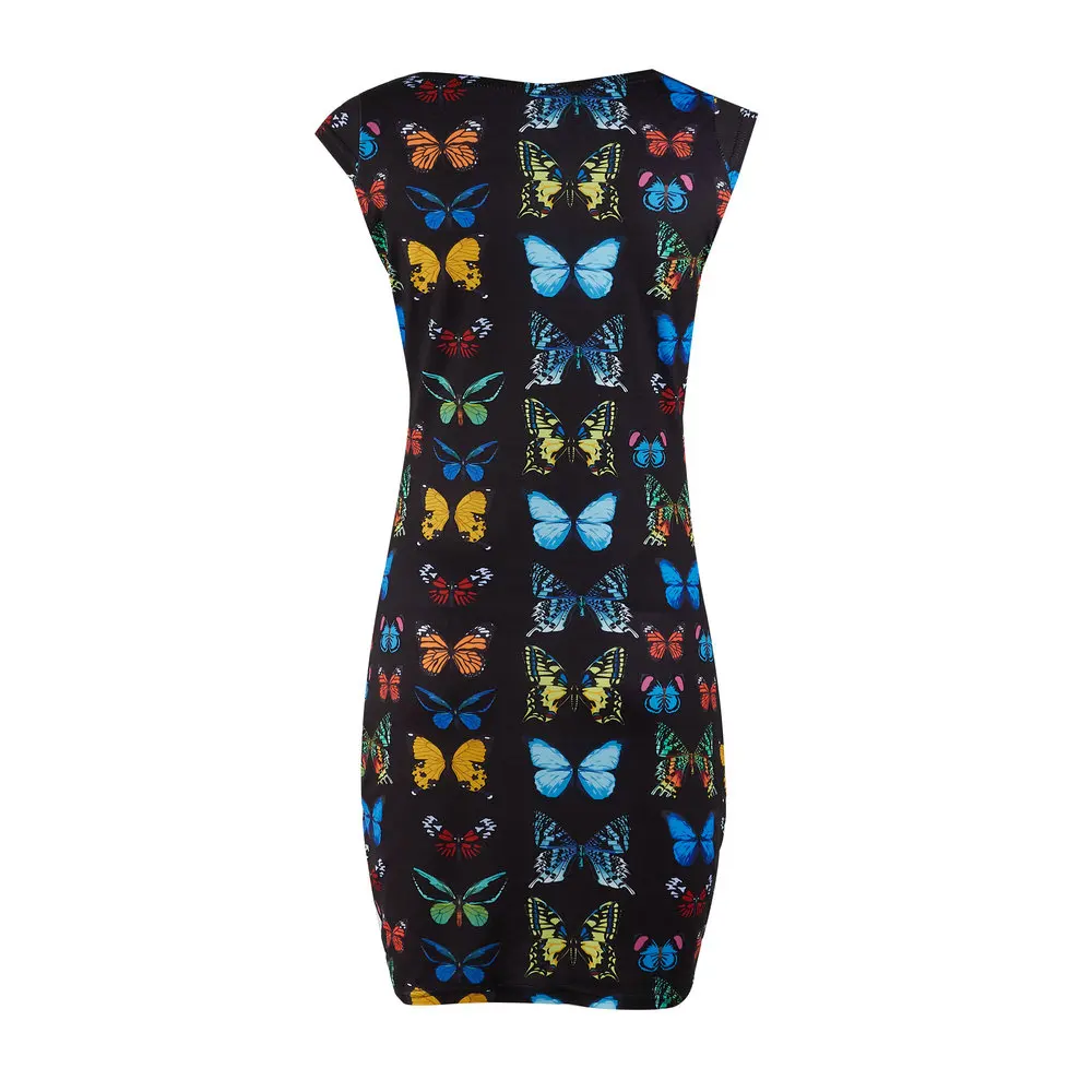 Лето 2019 женские мини платья с круглым вырезом вечерние сексуальный облегающий