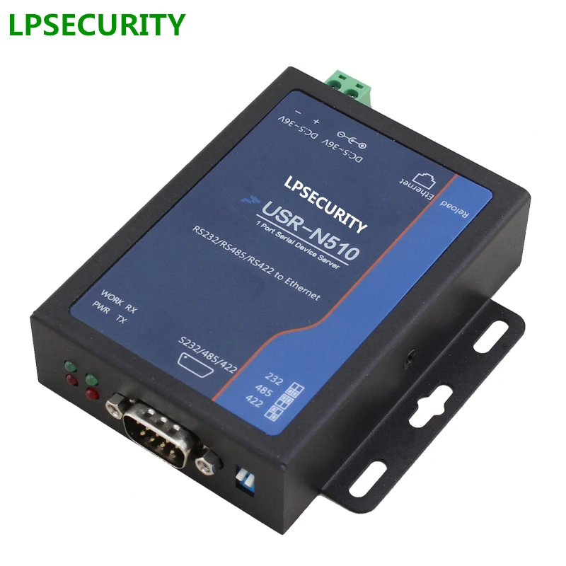 LPSECURITY USR-N510 промышленный Шлюз Modbus серийный RS232 RS485 RS422 к Ethernet конвертер с команд AT функция