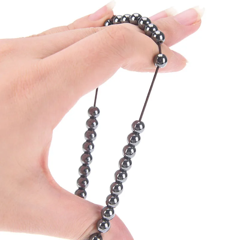 

1Pcs Weight Loss Magnet Bracelet Black Stone Magnetic Therapy Bracelet Anklet Slimming Product Health Care