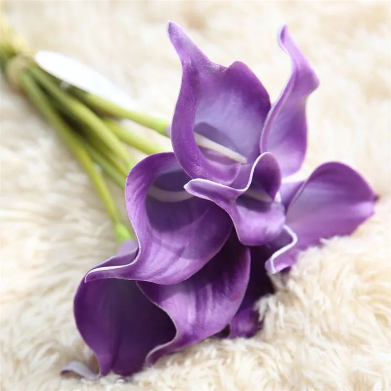 Роскошные Искусственные букеты Калла из искусственной кожи 1 шт./10 шт. украшение