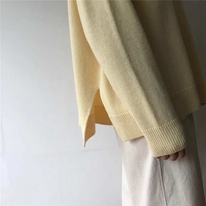 Winter Women Sweaters New Streetwear Harajuku O-neck Batwing Sleeve Warm Pullovers Korean Female Chic Split Knitted Jumpers | Женская