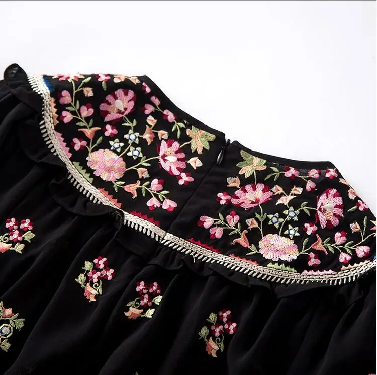 Женская блузка с рукавами-фонариками черная/белая свободная модельная рубашка в